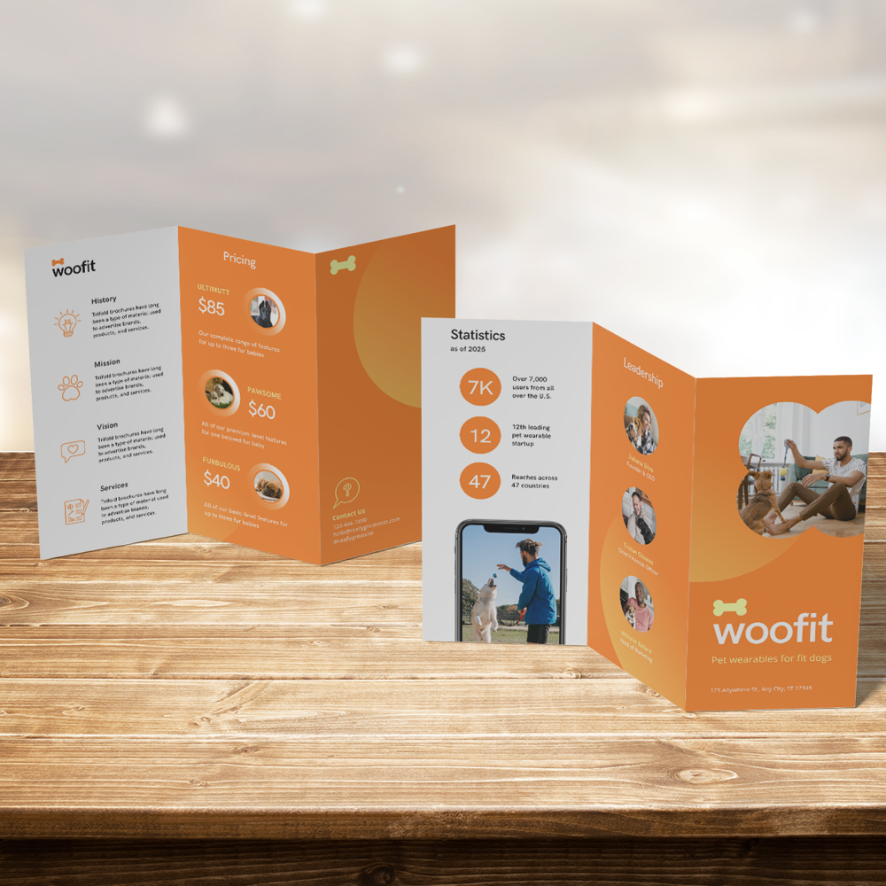 Z-Fold_Leaflets_PDP_Copy Dépliant 2 plis accordéon - 3 volets – Image 1